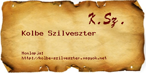 Kolbe Szilveszter névjegykártya